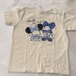 Cream Kids Shirt with Blue Accents